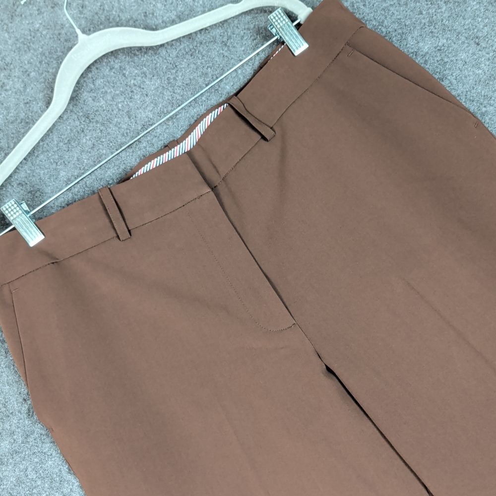 Tommy Hilfiger Womens Brown Straight Leg Dress Pants Size 16 Business Casual
